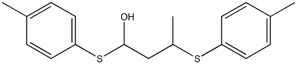 1,3-Bis[(4-methylphenyl)thio]-1-butanol Struktur