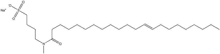 4-[N-[(E)-1-Oxo-13-docosen-1-yl]-N-methylamino]-1-butanesulfonic acid sodium salt Struktur