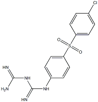 1-[N-[4-[(p-Chlorophenyl)sulfonyl]phenyl]amidino]guanidine Struktur