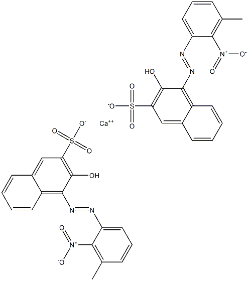 Bis[1-[(3-methyl-2-nitrophenyl)azo]-2-hydroxy-3-naphthalenesulfonic acid]calcium salt Struktur