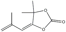 4-(2-Methyl-2-propenylidene)-5,5-dimethyl-1,3-dioxolan-2-one Struktur