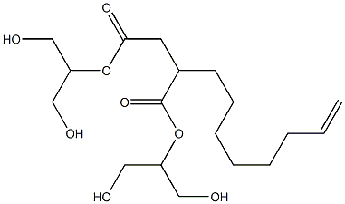 2-(7-Octenyl)succinic acid bis[2-hydroxy-1-(hydroxymethyl)ethyl] ester Struktur