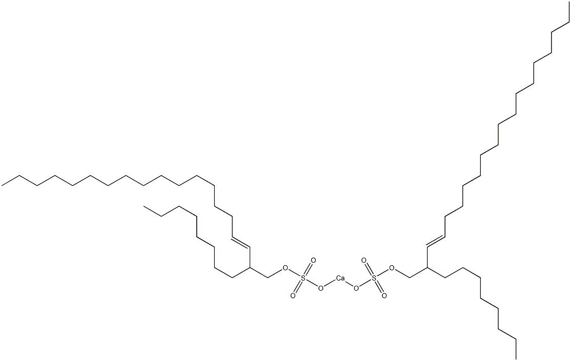 Bis(2-octyl-3-nonadecenyloxysulfonyloxy)calcium Struktur