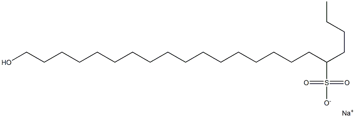 22-Hydroxydocosane-5-sulfonic acid sodium salt Struktur