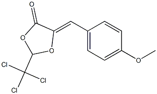 (5Z)-2-(Trichloromethyl)-5-(4-methoxybenzylidene)-1,3-dioxolan-4-one Struktur