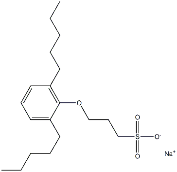 3-(2,6-Dipentylphenoxy)propane-1-sulfonic acid sodium salt Struktur