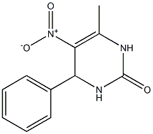 4-Phenyl-5-nitro-6-methyl-3,4-dihydropyrimidine-2(1H)-one Struktur