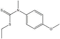 N-Methyl-N-(4-methoxyphenyl)dithiocarbamic acid ethyl ester Struktur