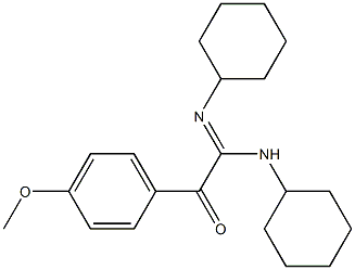 N1,N2-Dicyclohexyl-2-oxo-2-(4-methoxyphenyl)acetamidine Struktur