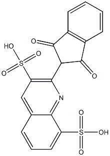 2-(1,3-Dioxoindan-2-yl)quinoline-3,8-disulfonic acid Struktur