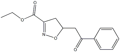 5-(2-Oxo-2-phenylethyl)-4,5-dihydroisoxazole-3-carboxylic acid ethyl ester Struktur