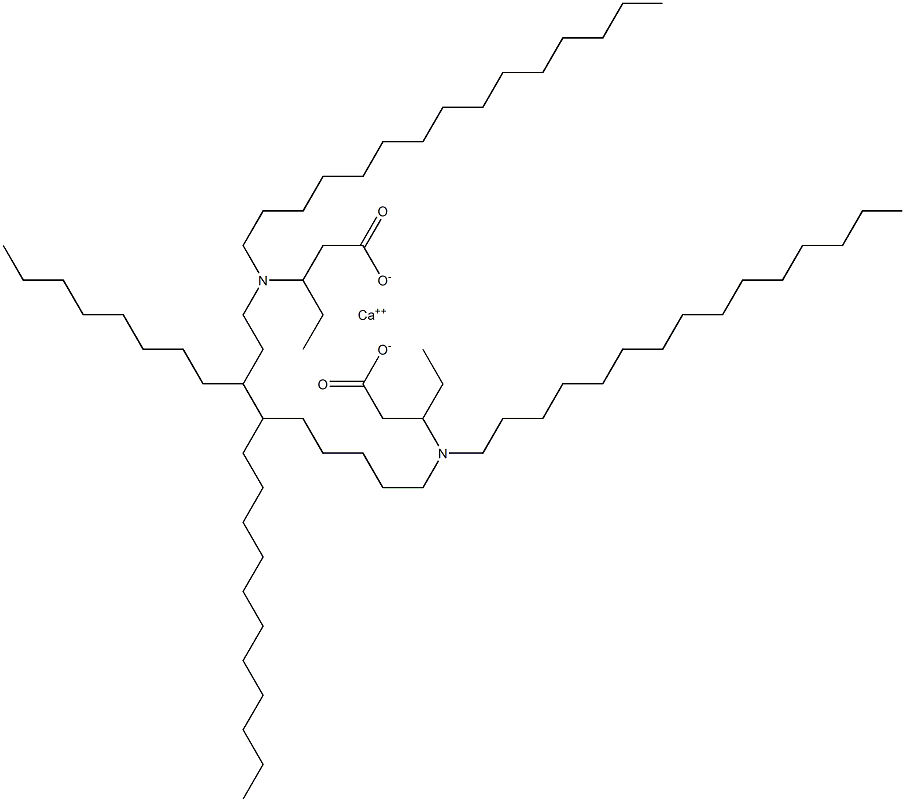 Bis[3-(dipentadecylamino)valeric acid]calcium salt Struktur