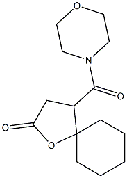 4-Morpholinocarbonyl-1-oxaspiro[4.5]decan-2-one Struktur