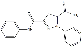 N-Phenyl-4,5-dihydro-1-(phenyl)-1H-pyrazole-3,5-dicarboxamide Struktur