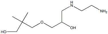 1-(2-Aminoethylamino)-3-(3-hydroxy-2,2-dimethylpropoxy)-2-propanol Struktur