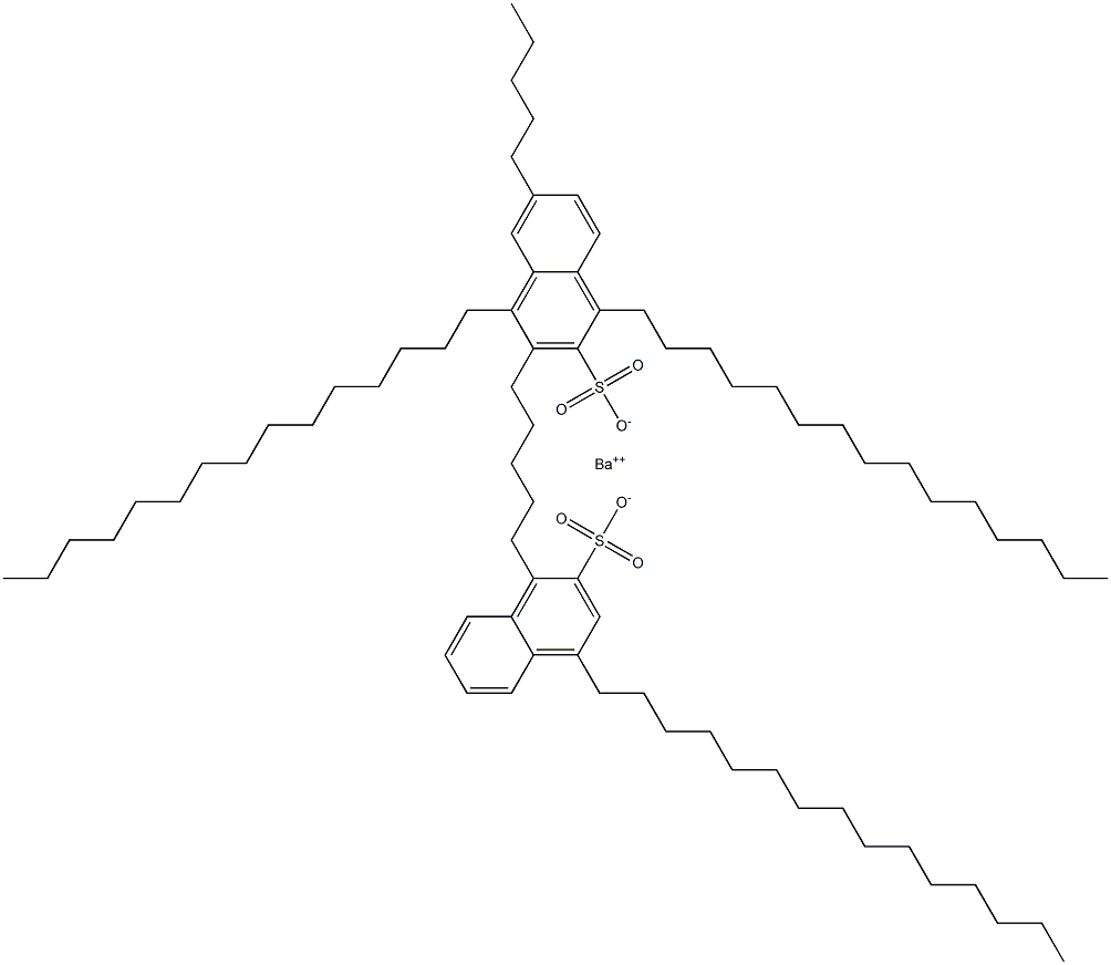 Bis(1,4-dipentadecyl-2-naphthalenesulfonic acid)barium salt Struktur