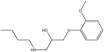 1-(Butylamino)-3-(2-methoxyphenoxy)-2-propanol Struktur