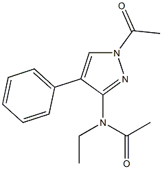 N-(1-Acetyl-4-phenyl-1H-pyrazol-3-yl)-N-ethylacetamide Struktur