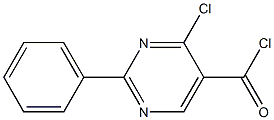 2-Phenyl-4-chloropyrimidine-5-carboxylic acid chloride Struktur