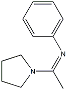 N-(1-Pyrrolizinoethylidene)aniline Struktur