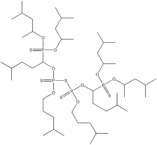 [Bis(1,3-dimethylbutoxy)phosphinothioyl][bis(4-methylpentyloxy)phosphinothioyl] sulfide Struktur