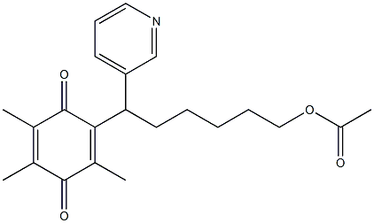 2-[1-(3-Pyridinyl)-6-acetyloxyhexyl]-3,5,6-trimethyl-p-benzoquinone Struktur