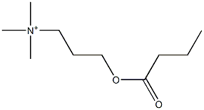 3-(Butyryloxy)-N,N,N-trimethyl-1-propanaminium Struktur