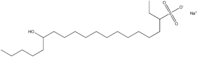 15-Hydroxyicosane-3-sulfonic acid sodium salt Struktur