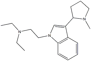 1-[2-(Diethylamino)ethyl]-3-(1-methyl-2-pyrrolidinyl)-1H-indole Struktur