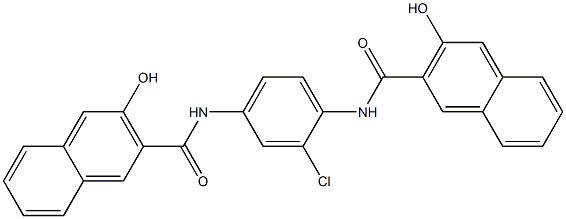 N,N'-(2-Chloro-1,4-phenylene)bis(3-hydroxy-2-naphthalenecarboxamide) Struktur