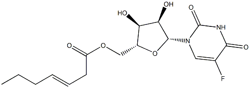 5'-O-(3-Heptenoyl)-5-fluorouridine Struktur