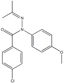 1-(p-Chlorobenzoyl)-2-isopropylidene-1-(p-methoxyphenyl)hydrazine Struktur