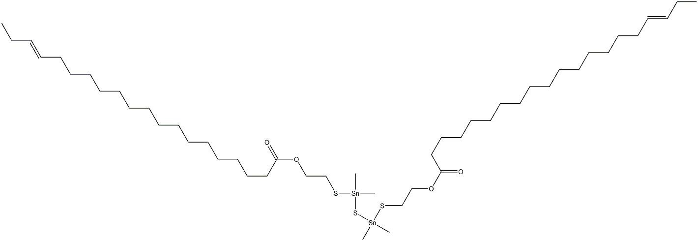 Bis[dimethyl[[2-(16-nonadecenylcarbonyloxy)ethyl]thio]stannyl] sulfide Struktur