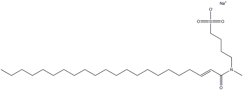 4-[N-(1-Oxo-2-docosen-1-yl)-N-methylamino]-1-butanesulfonic acid sodium salt Struktur