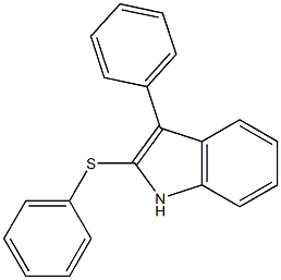 2-(Phenylthio)-3-phenyl-1H-indole Struktur