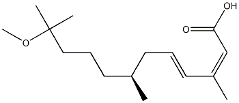 (2Z,4E,7S)-11-Methoxy-3,7,11-trimethyl-2,4-dodecadienoic acid Struktur