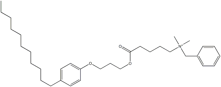 N,N-Dimethyl-N-benzyl-N-[4-[[3-(4-undecylphenyloxy)propyl]oxycarbonyl]butyl]aminium Struktur