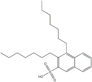 3,4-Diheptyl-2-naphthalenesulfonic acid Struktur