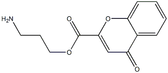 4-Oxo-4H-1-benzopyran-2-carboxylic acid (3-aminopropyl) ester Struktur