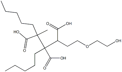 Butane-1,2,3-tricarboxylic acid 1-[2-(2-hydroxyethoxy)ethyl]2,3-dipentyl ester Struktur