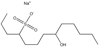 8-Hydroxytridecane-4-sulfonic acid sodium salt Struktur