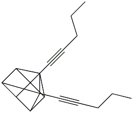 1,4-Bis(1-pentynyl)pentacyclo[4.2.0.02,5.03,8.04,7]octane Struktur