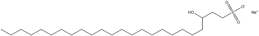 3-Hydroxy-1-tetracosanesulfonic acid sodium salt Struktur