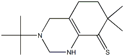 3-tert-Butyl-7,7-dimethyl-1,2,3,4,5,6,7,8-octahydroquinazoline-8-thione Struktur