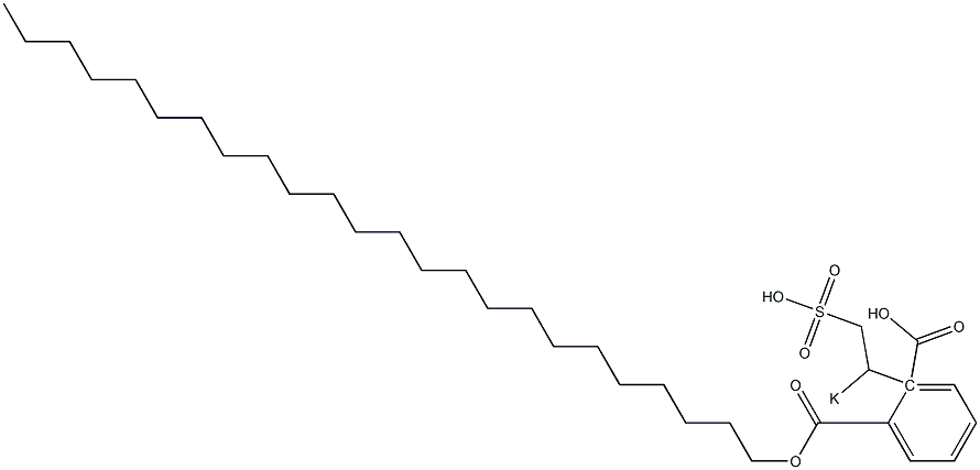 Phthalic acid 1-tetracosyl 2-(1-potassiosulfoethyl) ester Struktur