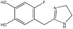 2-(3,4-Dihydroxy-6-fluorobenzyl)4,5-dihydro-1H-imidazole Struktur