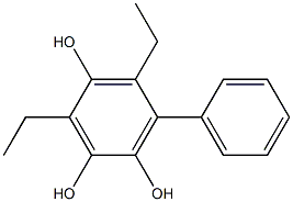 3,5-Diethyl-6-phenylbenzene-1,2,4-triol Struktur