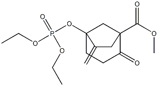 5-[(Diethoxyphosphinyl)oxy]-2-oxo-6-methylenebicyclo[3.2.1]octane-1-carboxylic acid methyl ester Struktur