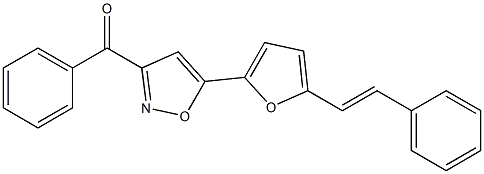 3-Benzoyl-5-[5-(2-phenylethenyl)furan-2-yl]isoxazole Struktur