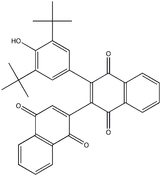 3-(3,5-Di-tert-butyl-4-hydroxyphenyl)-2,2'-bi(1,4-naphthoquinone) Struktur